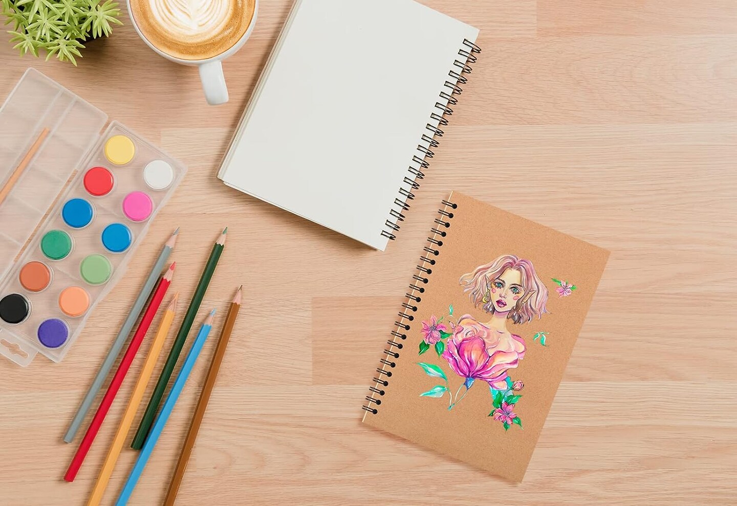 24 Pack A5 Spiral Notebooks Journal with Kraft Cover, 5x8 Inches, Ruled Lined Paper, for Work, Sketches, Study, Notes Taking, Gifts, Brown