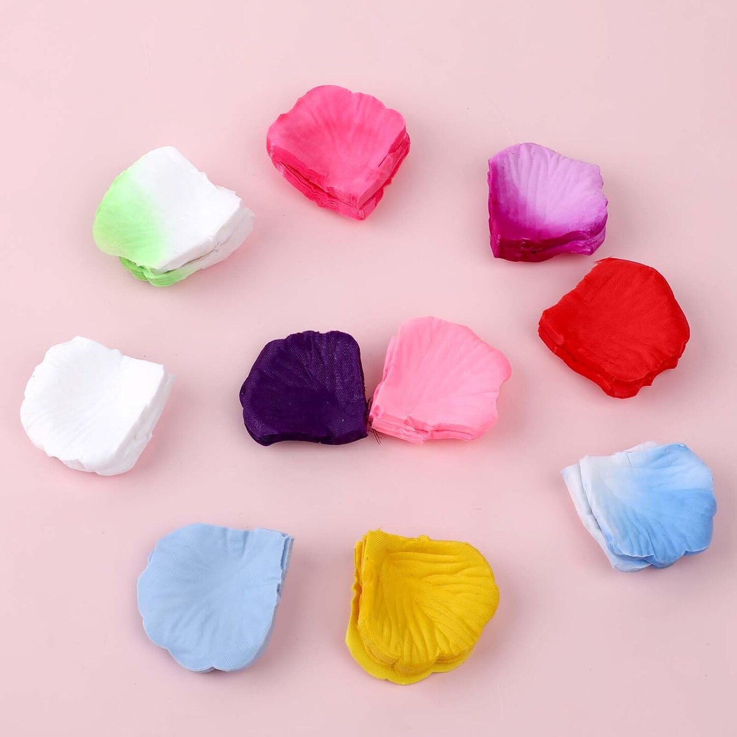 1000 pcs Artificial Rose Petals Fake Petal Flower Decoration for Wedding Party Silk Flower Rose Petals Multicolor Flower Petals