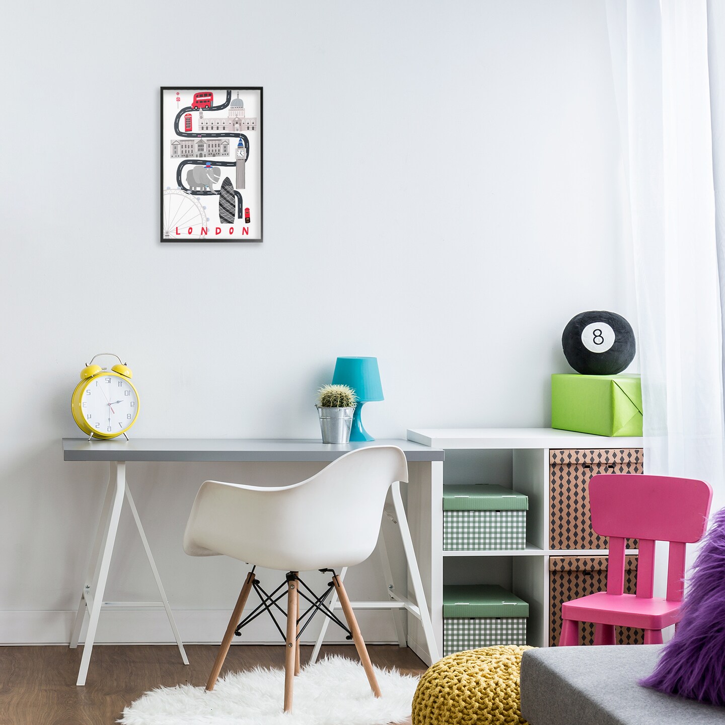 Stupell Industries London Whimsical Travel City Framed Giclee Design by Carla Daly