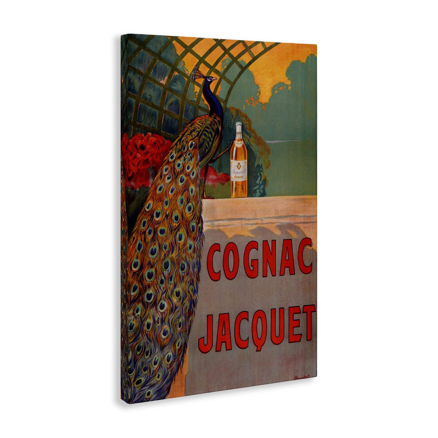 Stupell Industries Vintage Cognac &#x26; Peacock Canvas Design by Marcus Jules