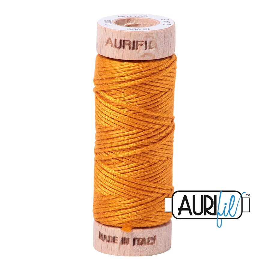 Yellow Orange (2145) | Aurifloss Small Spool (18M / 18Y) | Aurifil Thread
