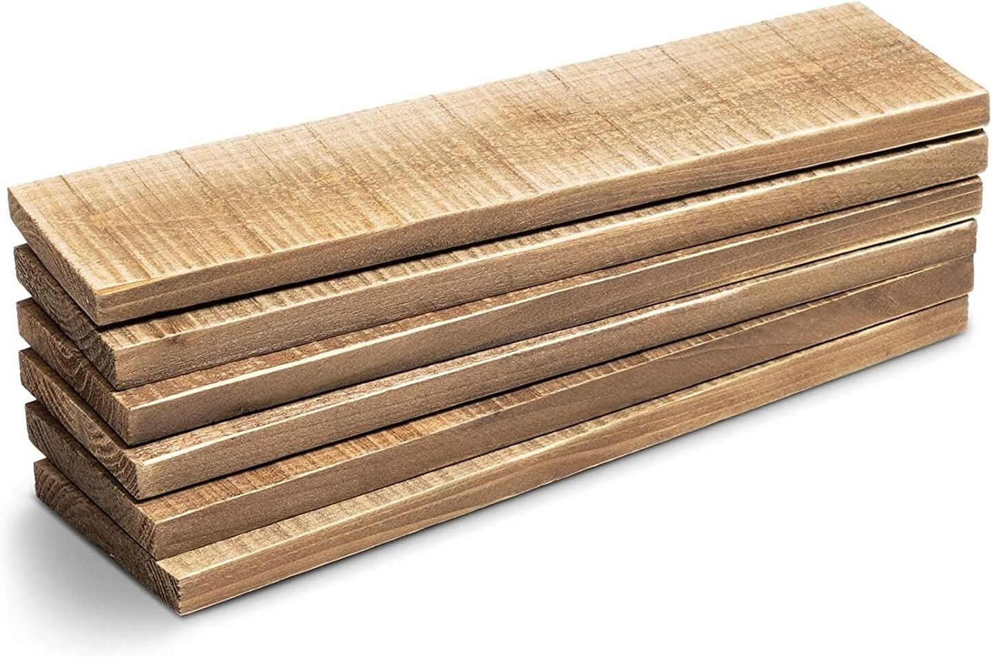 6 Pack Rustic Style Weathered Reclaimed Wood Bundle Perfect for Homemade Shelves, DIY Projects and Home Decor