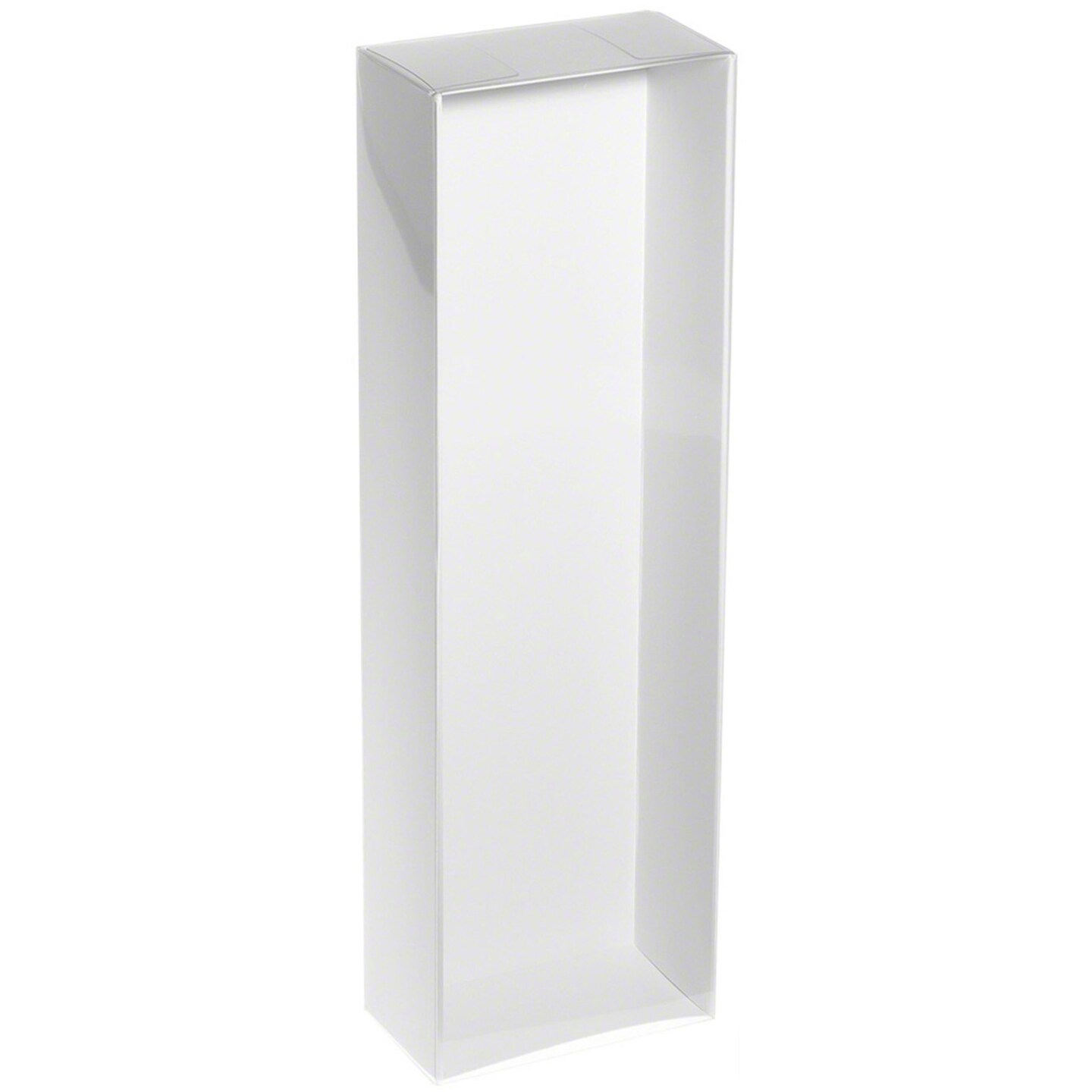 Collecting Warehouse Redoll Clear Folding Display Box with White Liners and White Elastic for 11-12 inch Dolls or Action Figures, 4&#x22; W x 2.25&#x22; D x 13&#x22; H