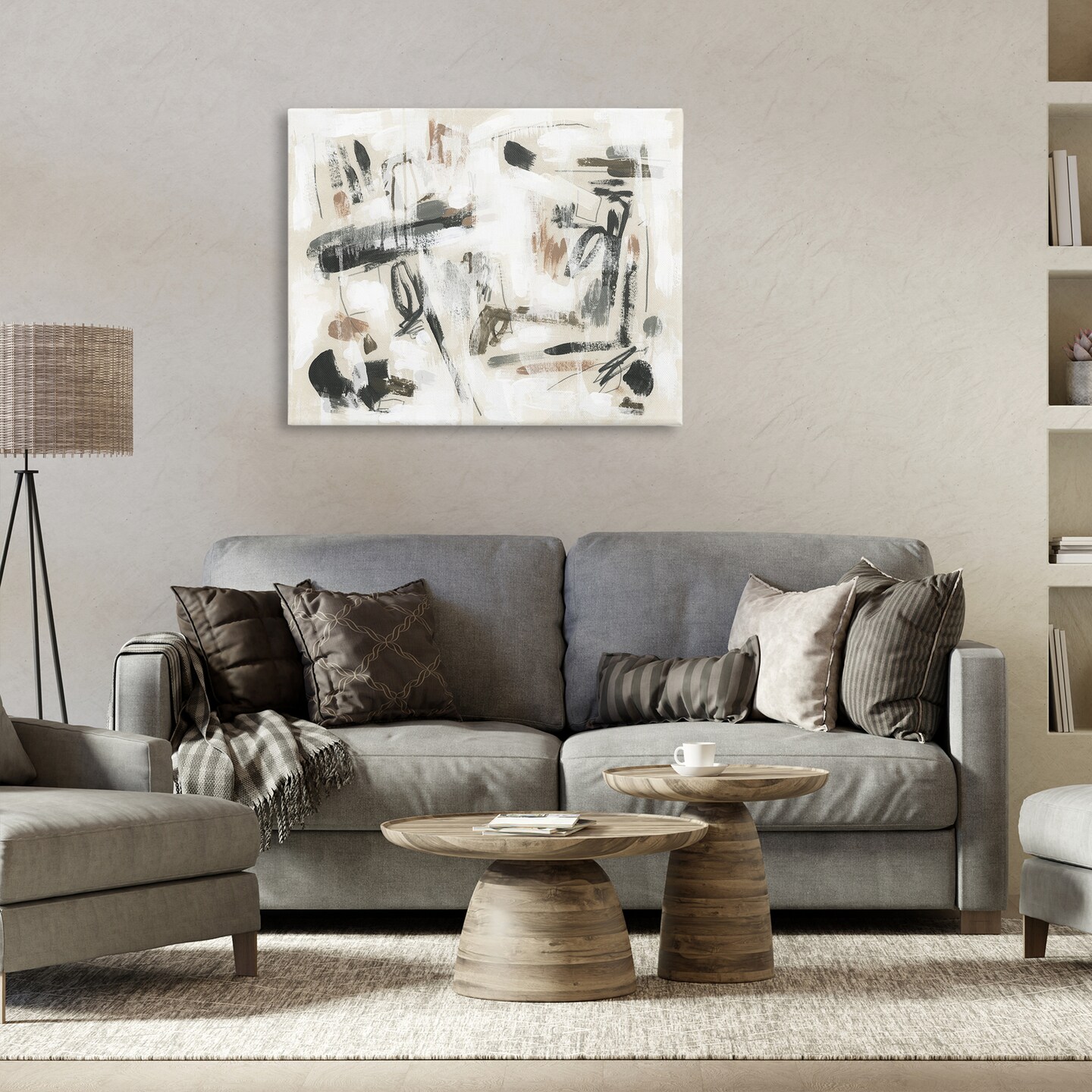 Stupell Industries Subtle Abstract Brush Strokes Canvas Design by June Erica Vess