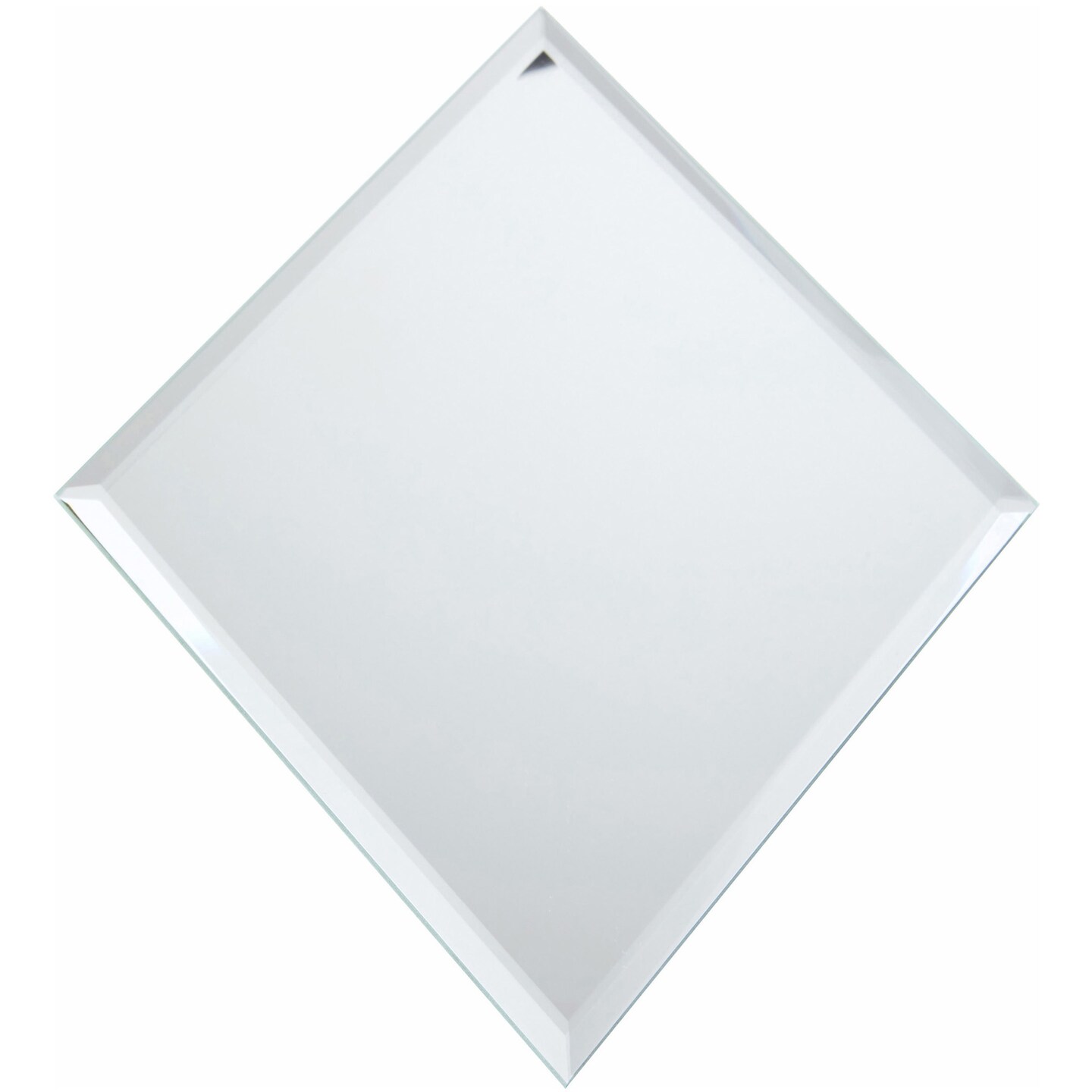 Plymor 7" x 9" Diamond-Shaped, 3mm Thick Beveled Glass Mirror