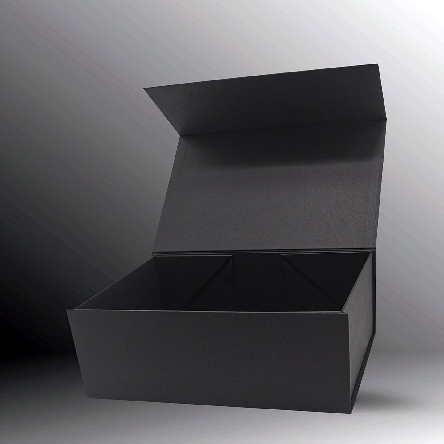 3 Pack Large Gift Box for Present, 12.5 x 8.5 x 4.75 Inches, Black Gift Box with Magnetic Lid, Collapsible Gift Box with Ribbons, Gift boxes with Lids