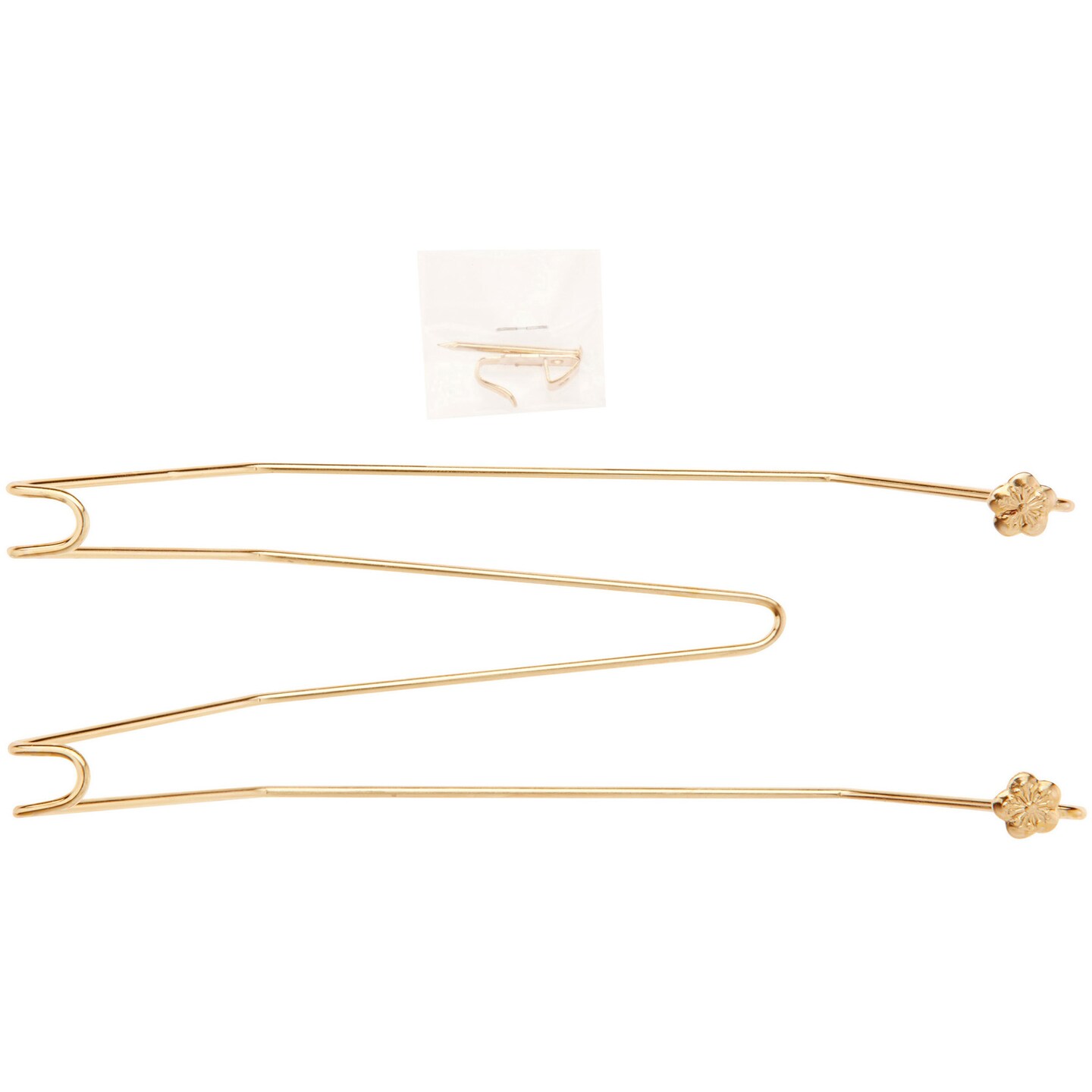 Bard's Gold-toned Wall Mountable Plate Hanger, 7.25" H x 2" W x 1.25" D (For Plates 7" - 9.5")