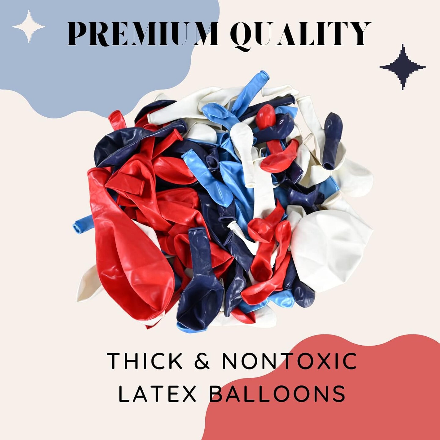 Red Blue White Balloons Arch Garland for Baseball Party Decorations Labor Nautical Balloons Navy Pearl Light Blue Latex Balloon