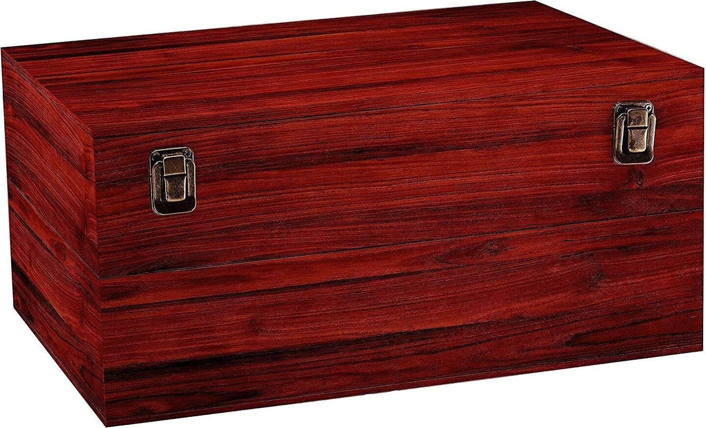 14&#x22; x 10&#x22; x 6.5&#x22;- Large Wooden Box with Hinged Lid - Unfinished Wood Box - Pine Wood Boxes for Crafts - Wooden Storage Box - DIY Memory Box - Wooden Keepsake Box