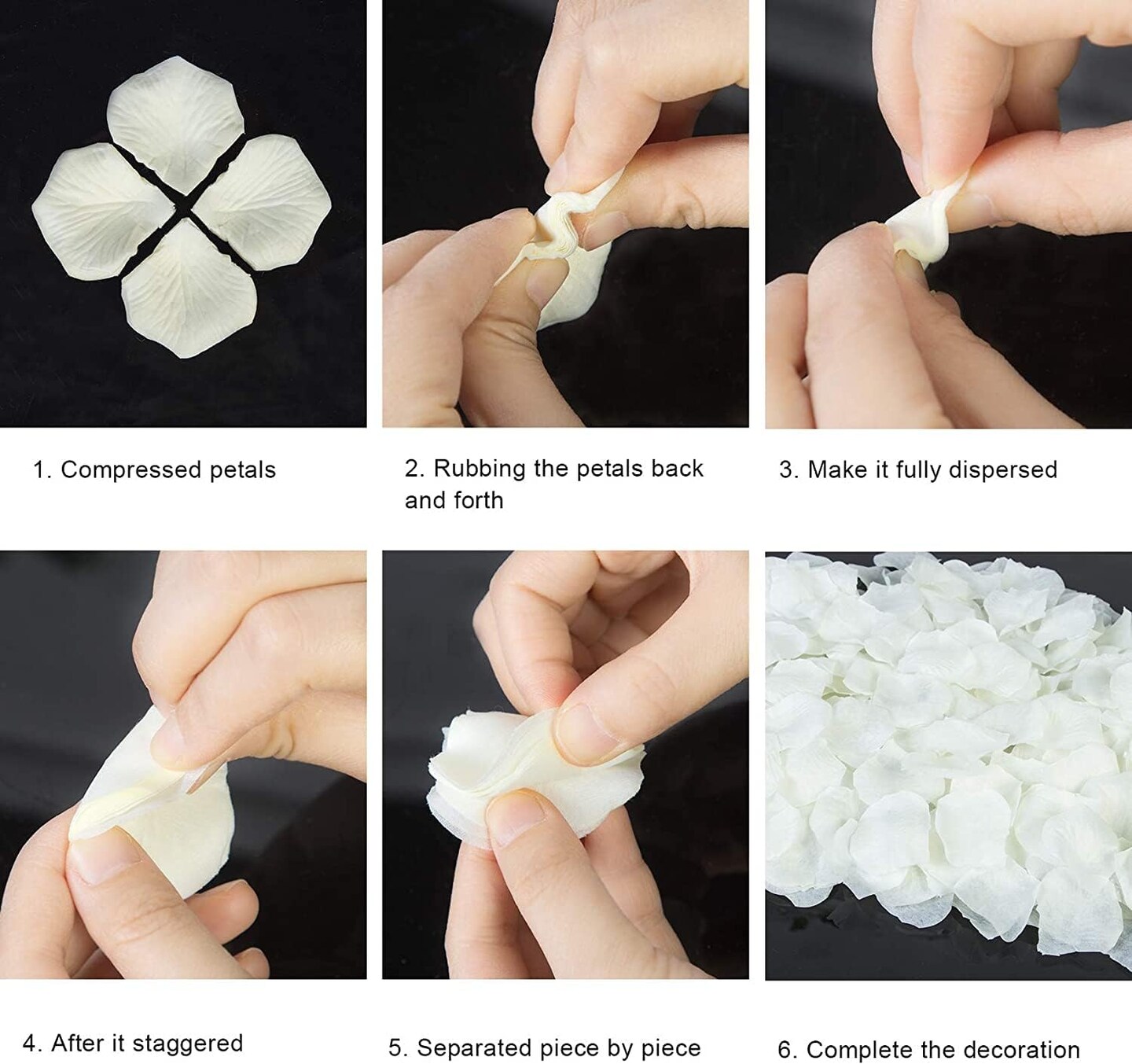 Decor 3000 Pcs Rose Petals Artificial Flowers for Valentine's Wedding Decor Romantic Night Bridal Party Home Decorations