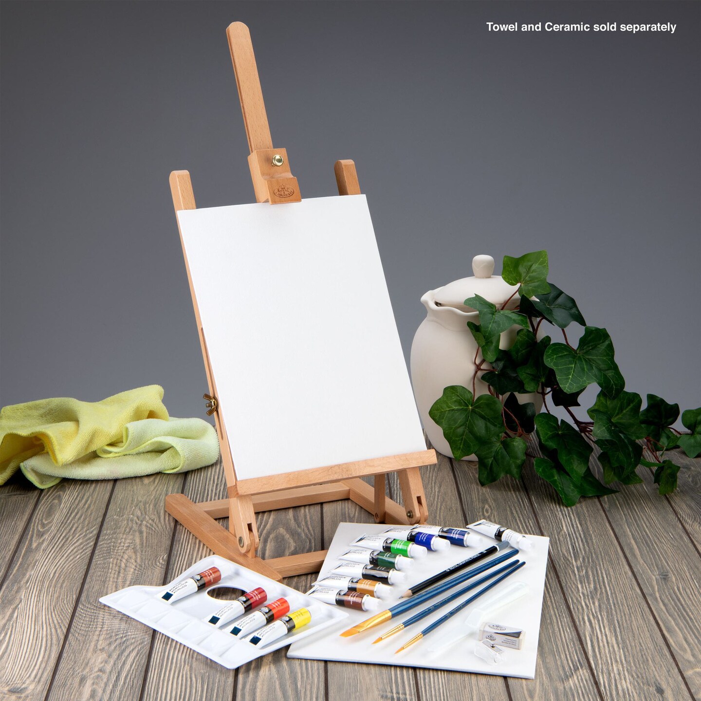 REA5704 | Acrylic Paint H-Frame Easel Art Set - 23pc