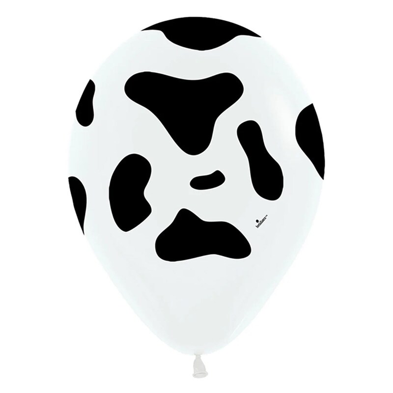 11&#x22; Cow Print Latex Balloons Farm Animal Party Decor