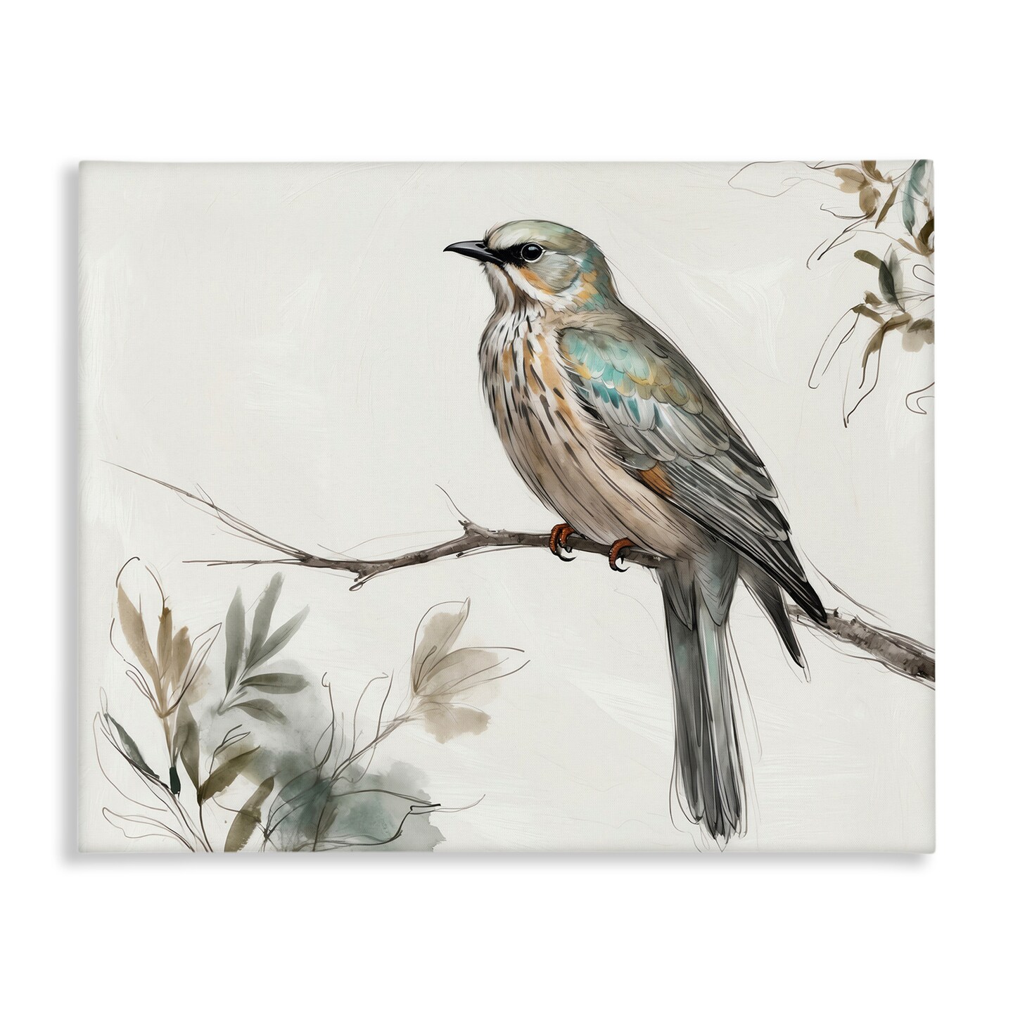Stupell Industries Stoic Bird Wildlife Study Canvas Design by LSR Creative Studio