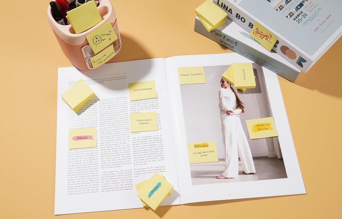 Mini Sticky Notes, 36 Pad Canary Yellow Strong Adhesive Post, Suitable for School, Home, Office, Clean Removal