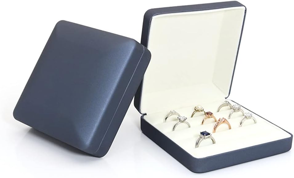Small Ring Organizer Box, Portable Rings Jewelry Holder Case, Modern Ring Storage Tray Fit for Women