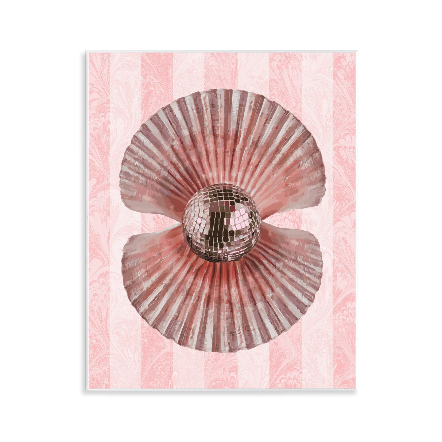 Stupell Industries Disco Pearl in Clam Shell Wall Plaque Design by Lil' Rue