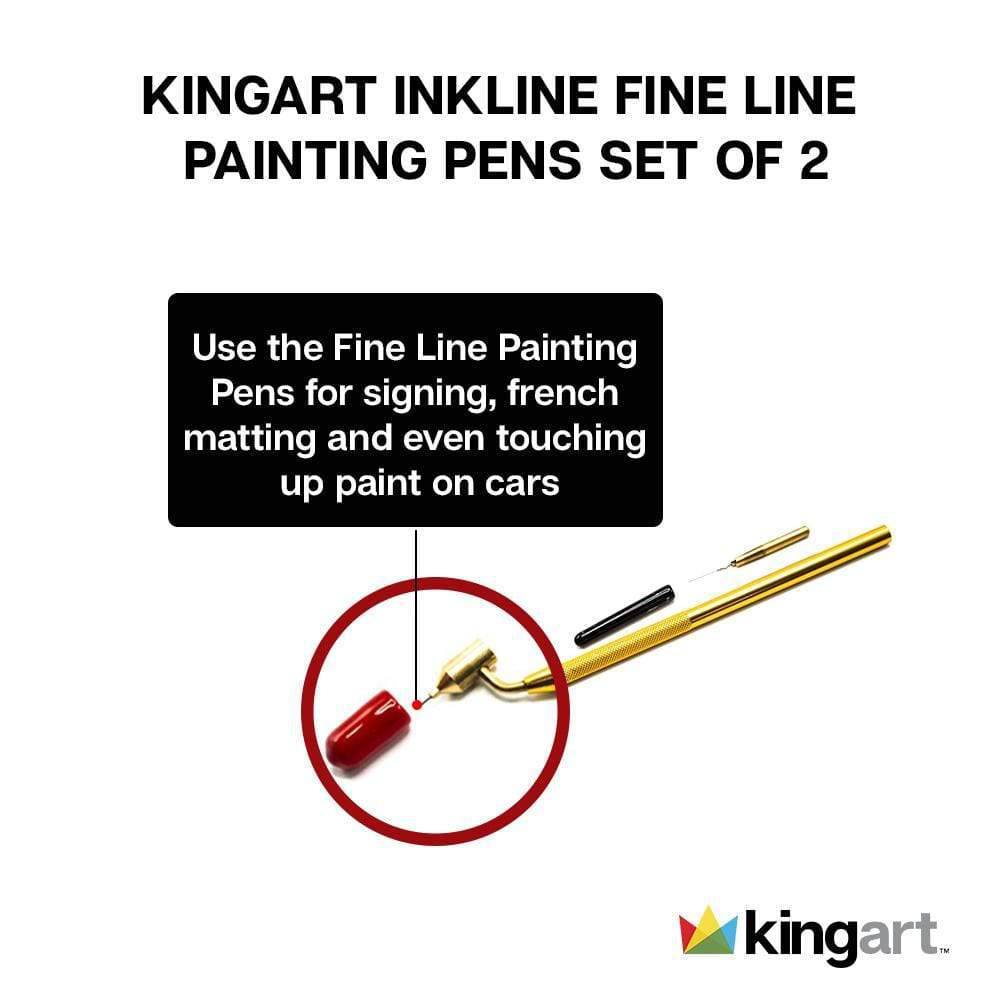 KINGART&#xAE; Fine Line Painting Pen 2-Pack Set