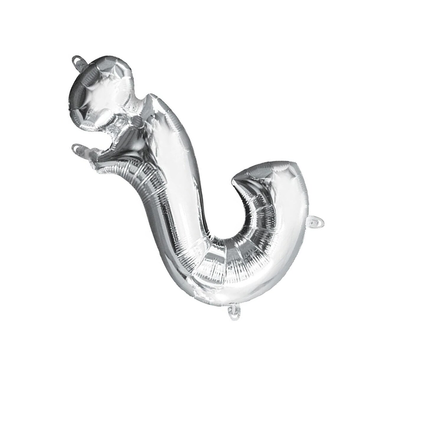 Anagram&#xAE; 16&#x22; Silver Question Mark Balloon Air Fill Only Foil Mylar