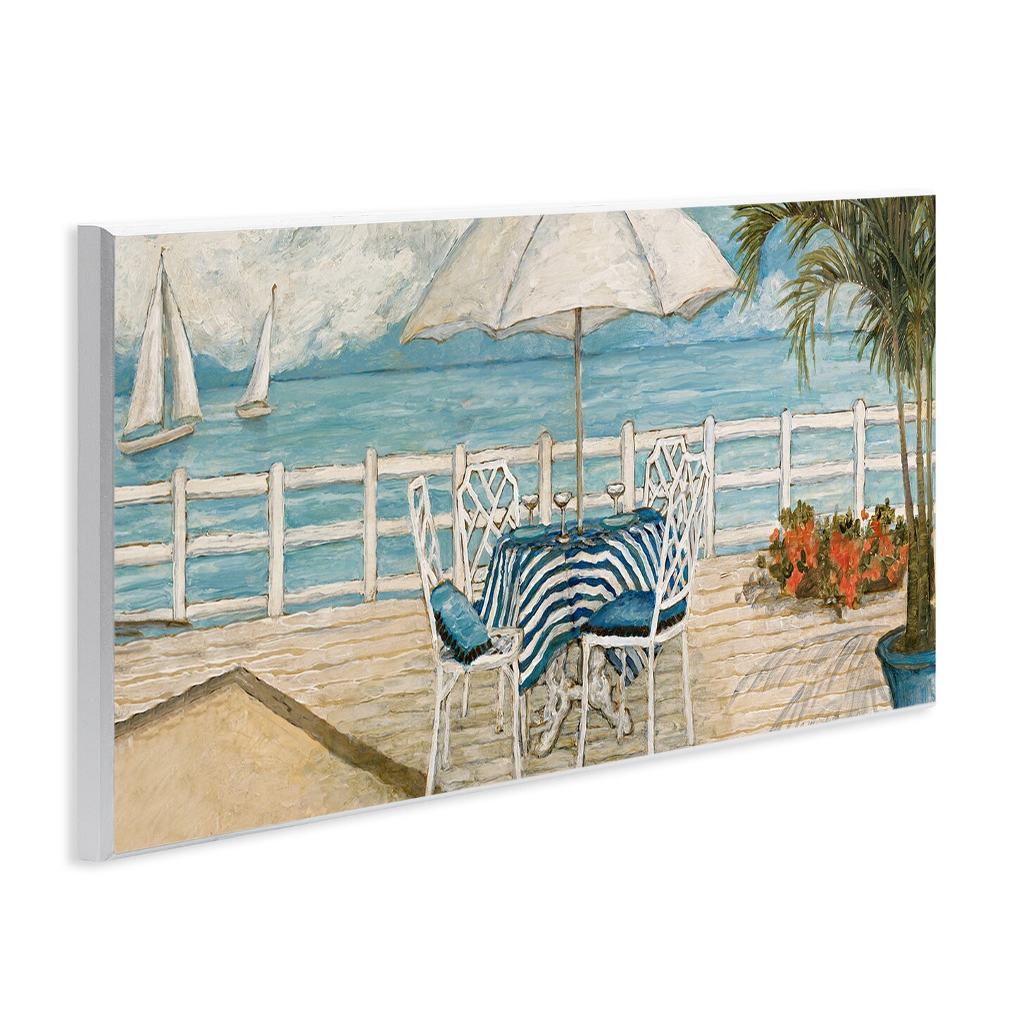 Stupell Industries Coastal Restaurant Overlook Wall Plaque Design by Charlene Olson