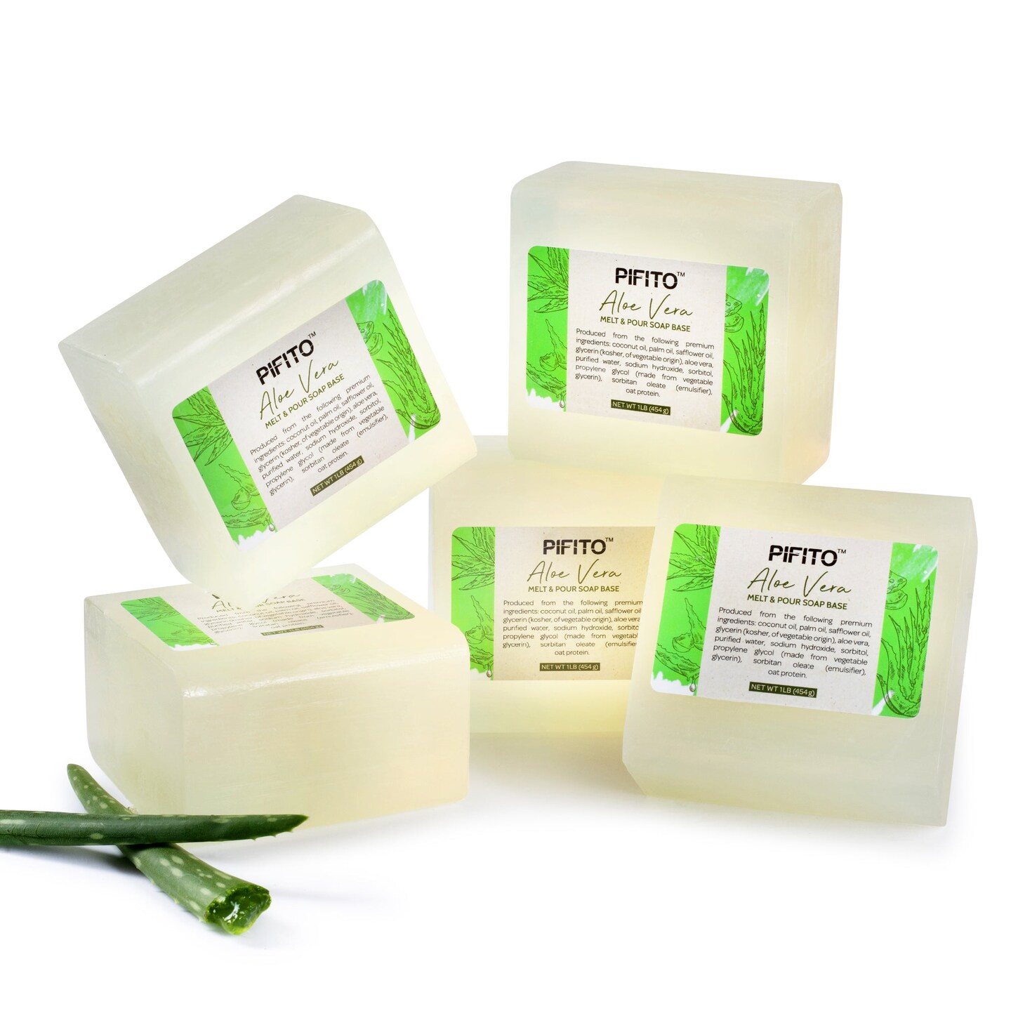 Pifito Aloe Vera Melt and Pour Soap Base &#x2502; Bulk Premium 100% Natural Glycerin Soap Base &#x2502; Luxurious Soap Making Supplies