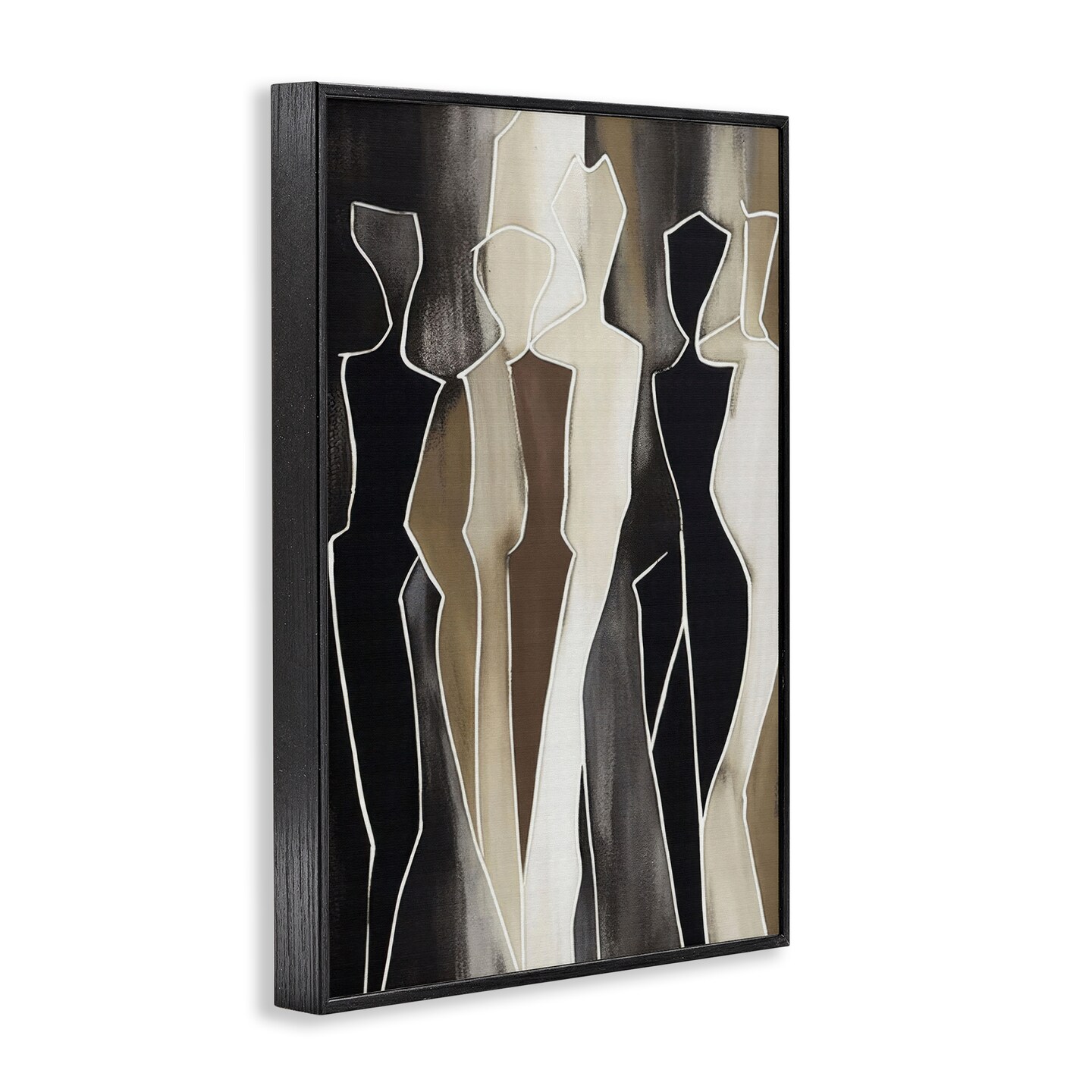 Stupell Industries Earthy People Silhouettes Framed Giclee Design by LSR Creative Studio