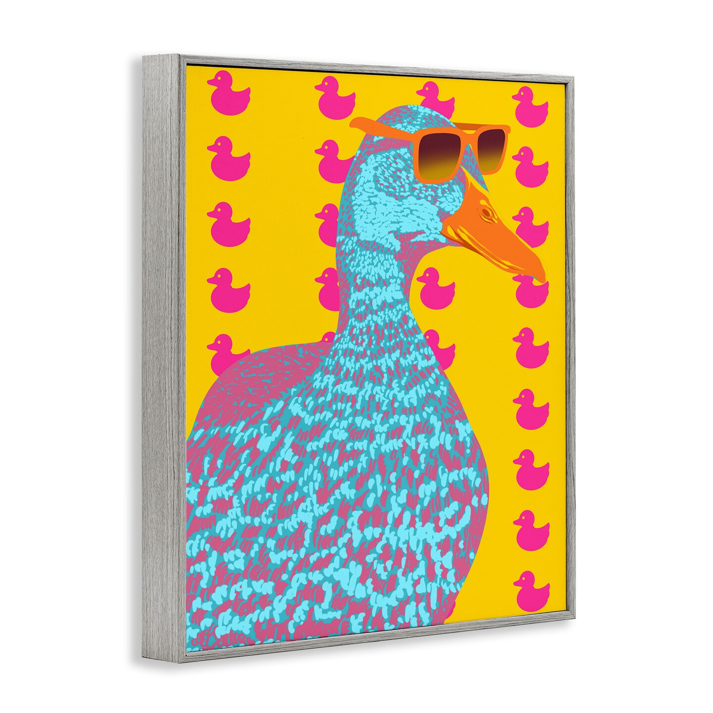 Stupell Industries Quirky Vibrant Goose Framed Giclee Design by Marcus Prime
