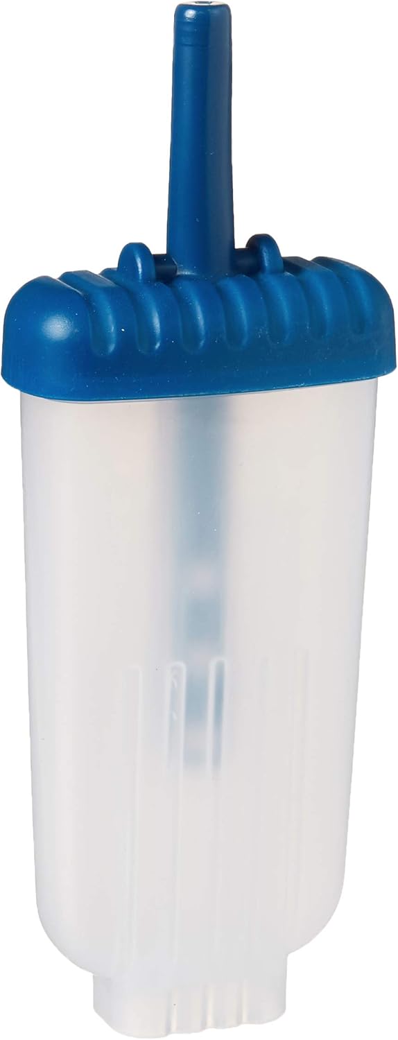 Groovy Popsicle Molds (Set of 6) - Mess-Free Plastic Ice Pops with Reusable Sticks & Drip-Guard for Freezer Snacks/Dishwasher-Safe & BPA-Free,Blueberry