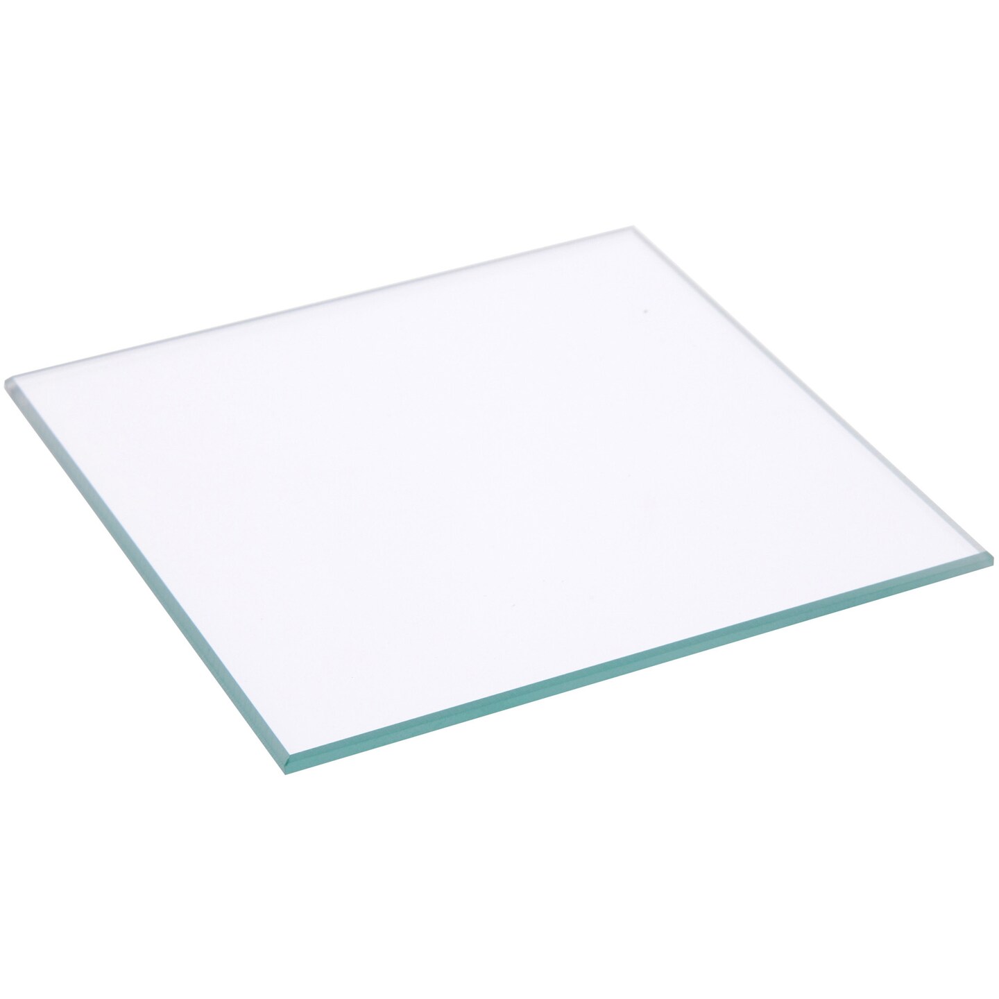 Plymor 3.5&#x22; Square, 3mm Thick Non-Beveled Clear Glass