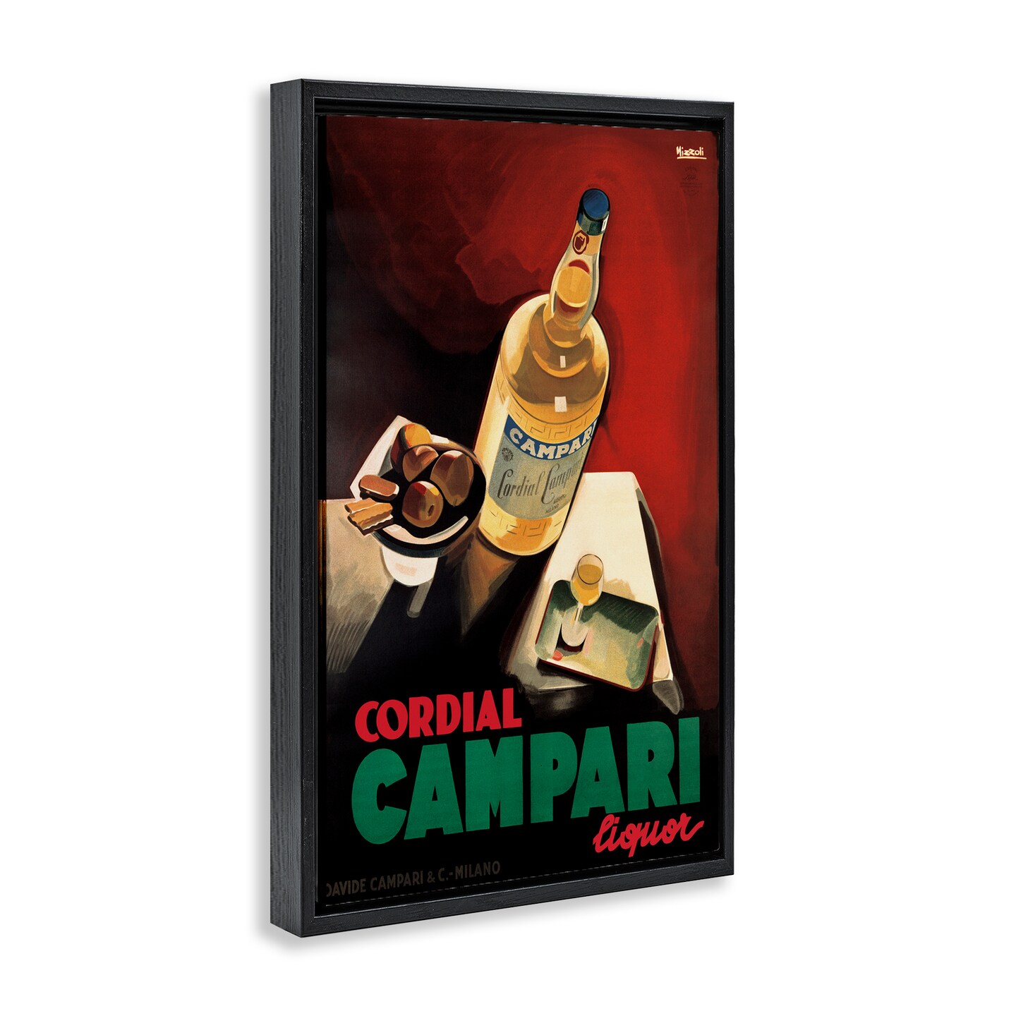 Stupell Industries Vintage Campari Wine Floating Frame Design by Marcus Jules
