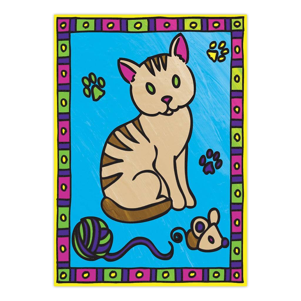 MFP201 | Painting by numbers™ Children's 12pc 8.75" x 11.75" Kitten & Puppy Project 2-Pack