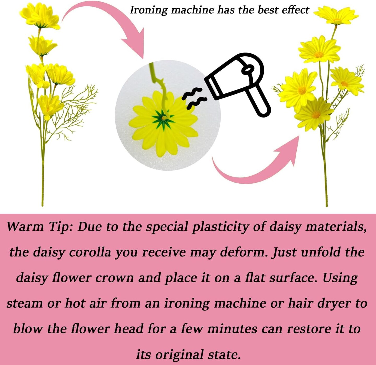 10 Bundles Daisy Artificial Flowers Real Touch PU Fake Daisies Faux Flower for Home Decor Indoor Wedding Party Bouquet Kitchen Table Centerpiece Floral Arrangements Decoration(Multi Color)