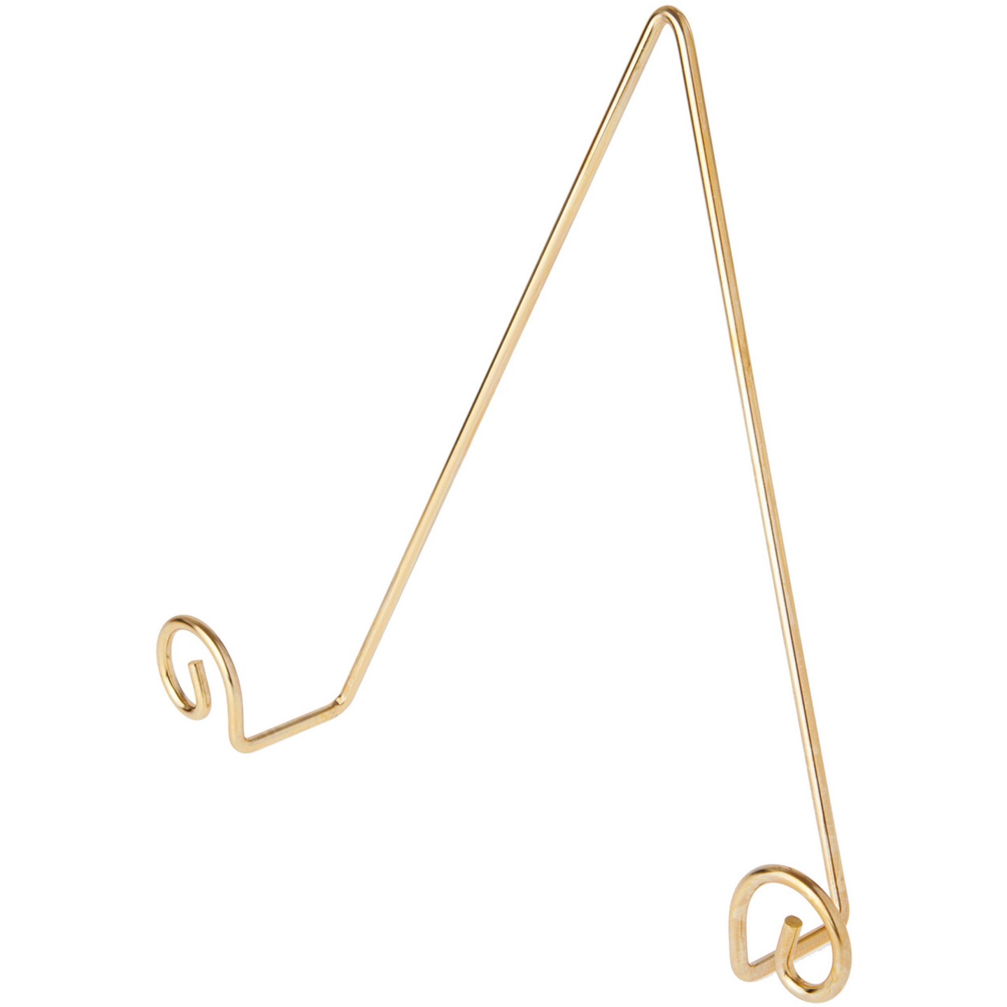 Bard's Shiny Gold-toned Wall Mountable Plate Hanger, 10" H x 10.5" W x 2" D (For Plates 10" - 14")