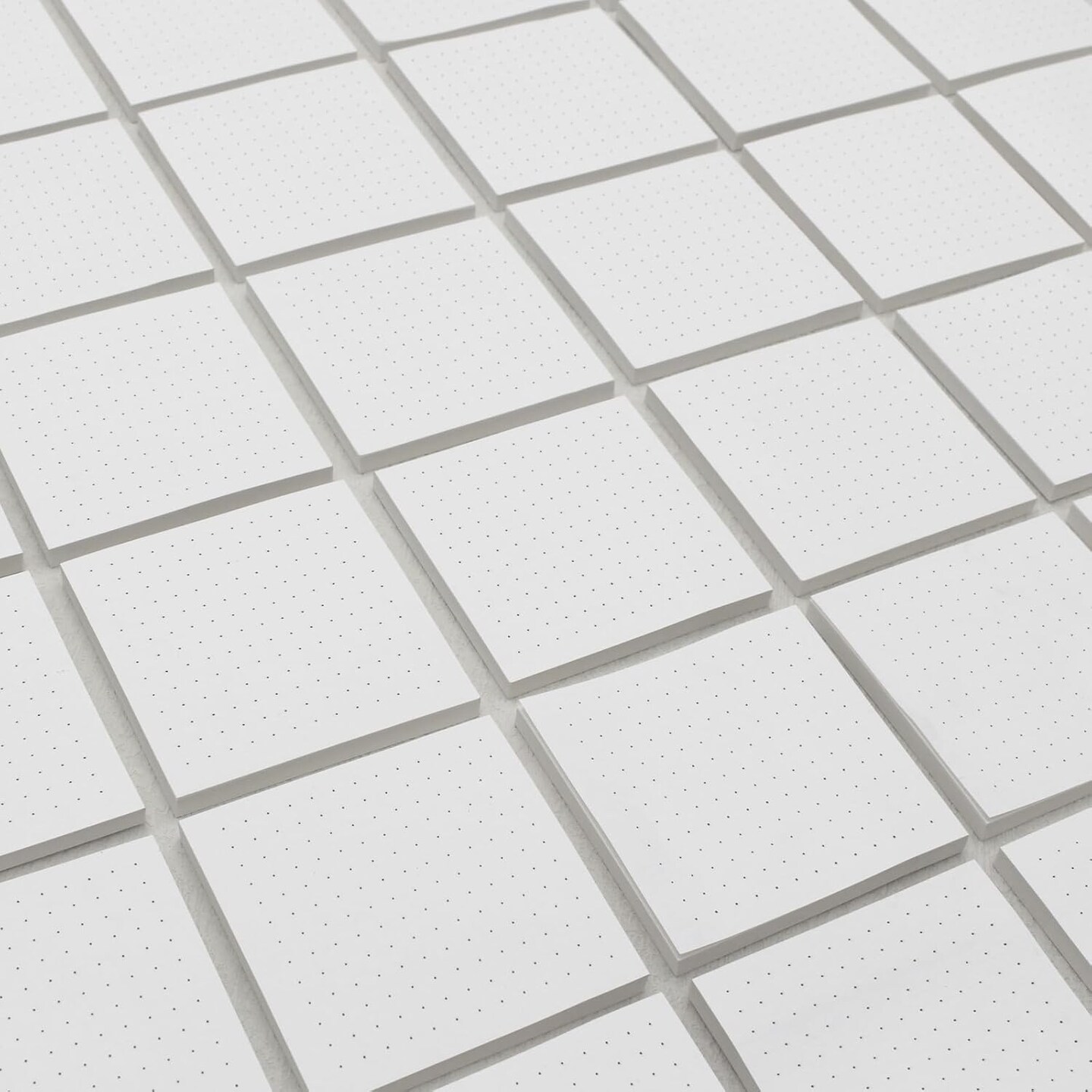(12 Pad) Dotted Sticky Notes, Dot Grid Self-Stick Notes, Easy to Post for School, Office, Notebook, White Color Pads/Pack