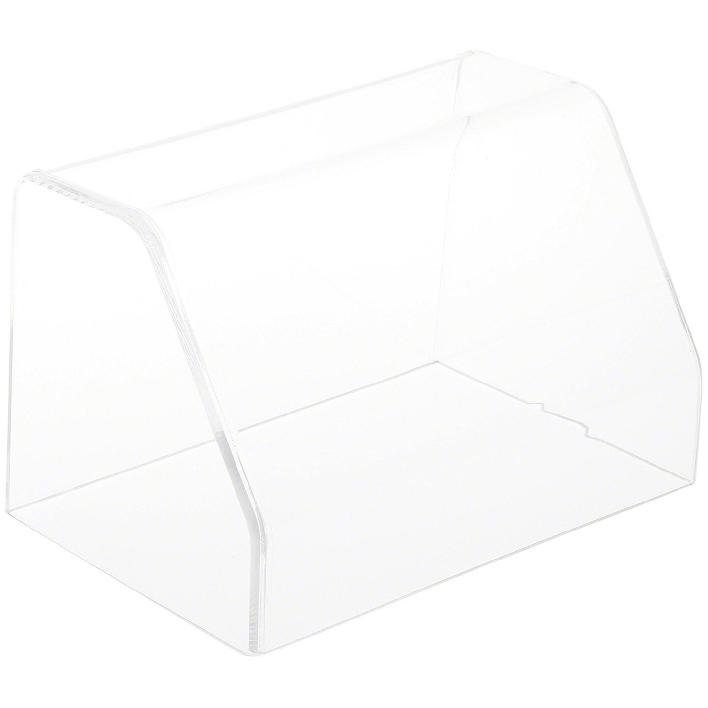 Plymor Clear Acrylic Slanted Front Display Case with No Base, 6&#x22; W x 4&#x22; D x 4&#x22; H