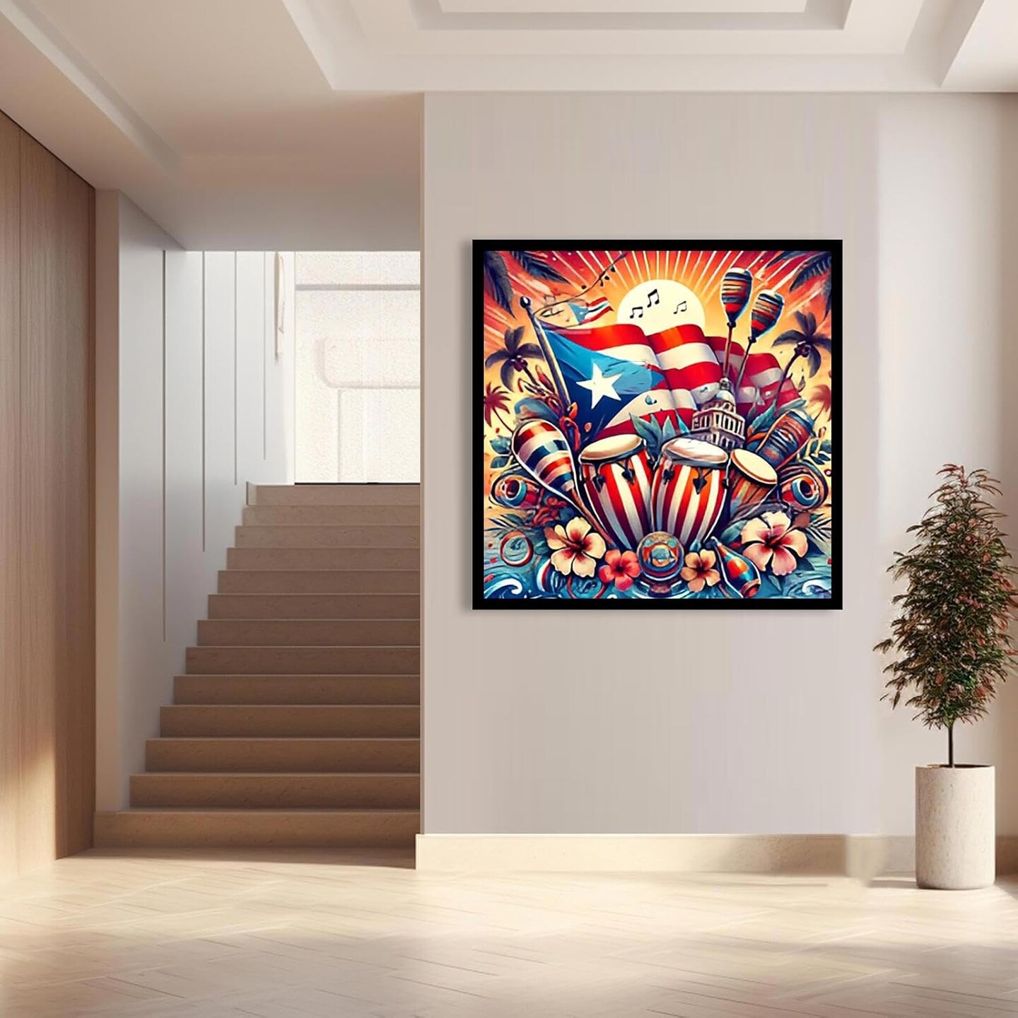 4th of July Diamond Art Kits for Adults, Independence Day Diamond Painting Kits for Adult, DIY 5D Full Drill Crystal Rhinestone Gem Art Craft Home Decor 12x12 Inch