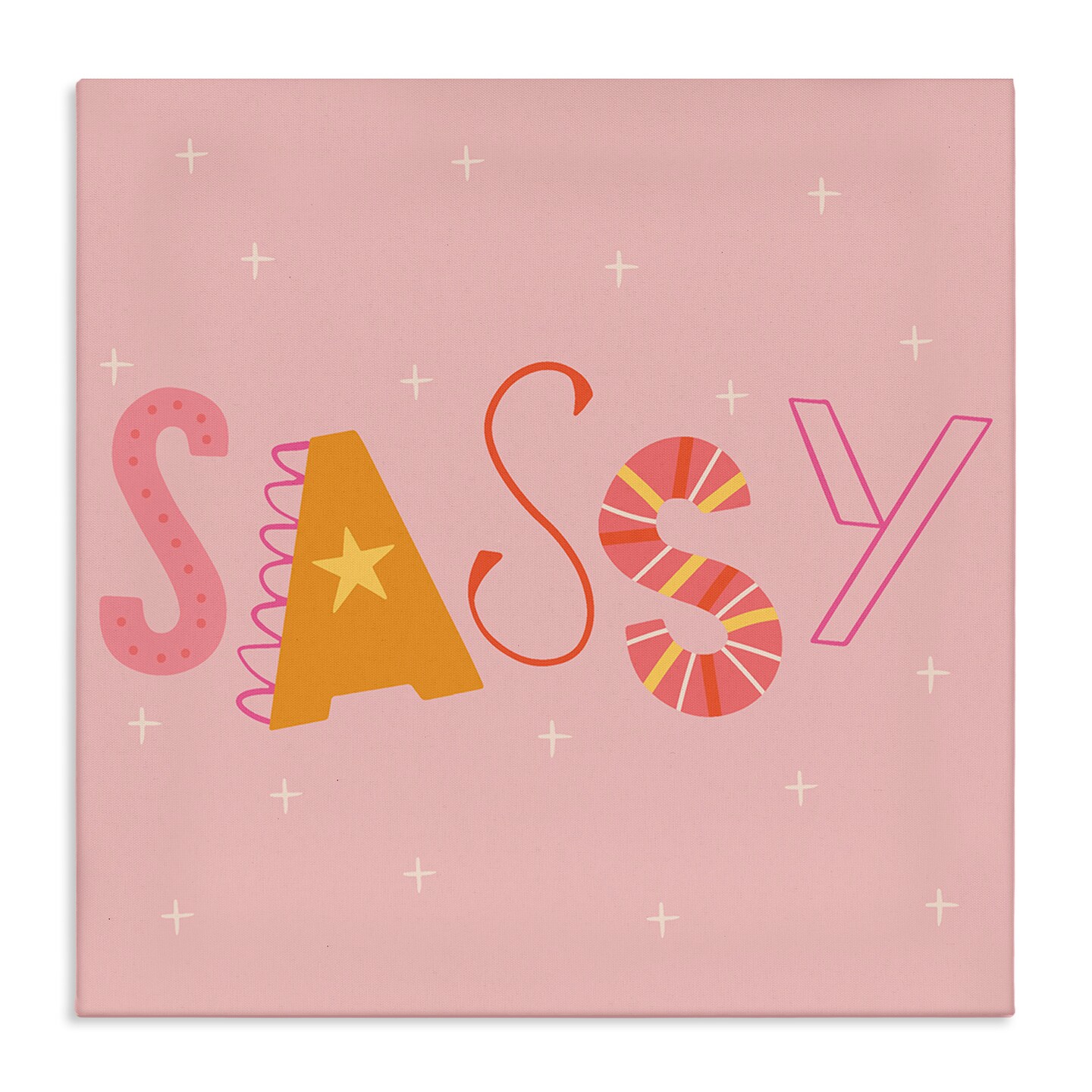 Stupell Industries Pink &#x26; Yellow Sassy Typography Canvas Design by Sazerelli Designs