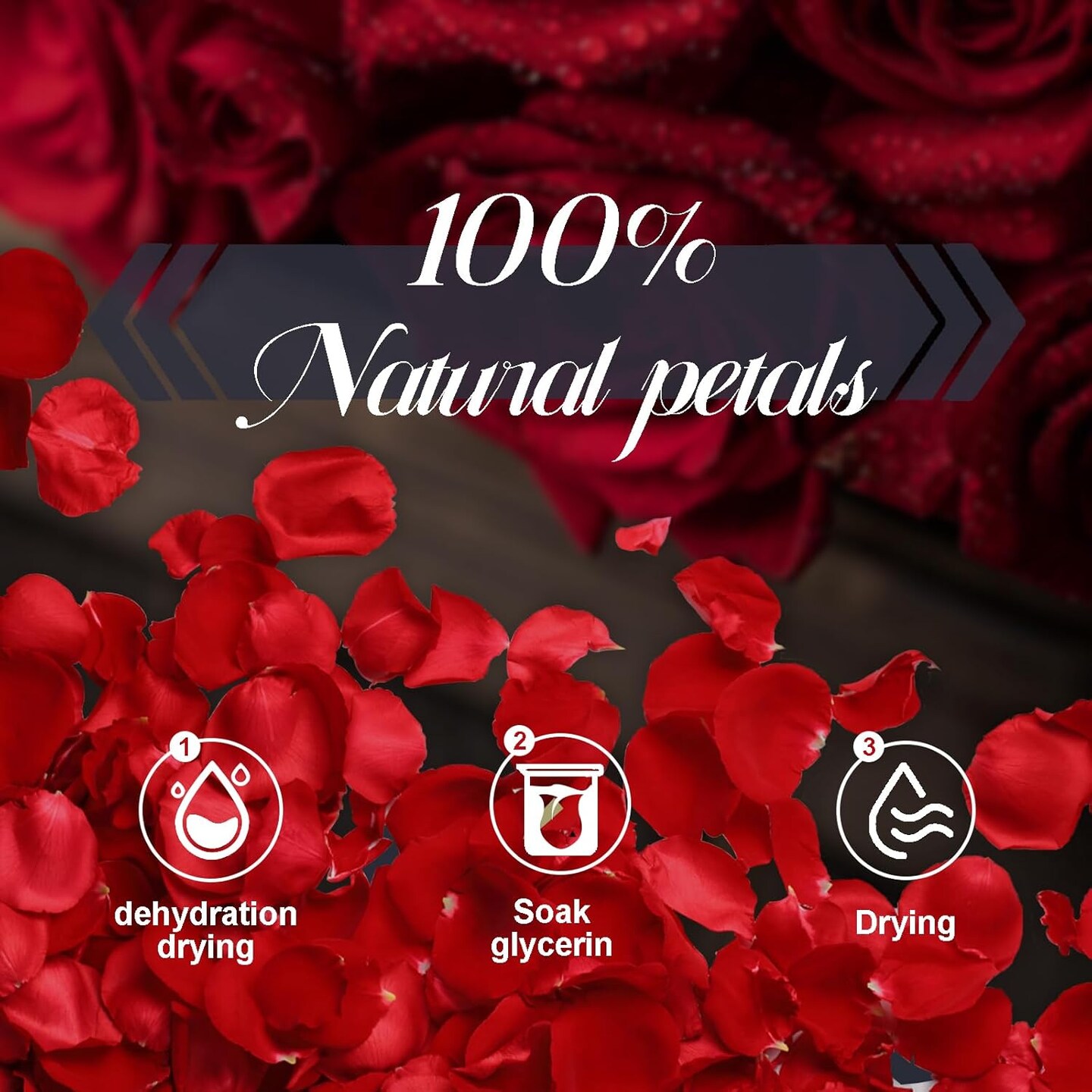 Dried Rose Petals Wedding Biodegradable Petals, Natural Preservation Real Flower Petals