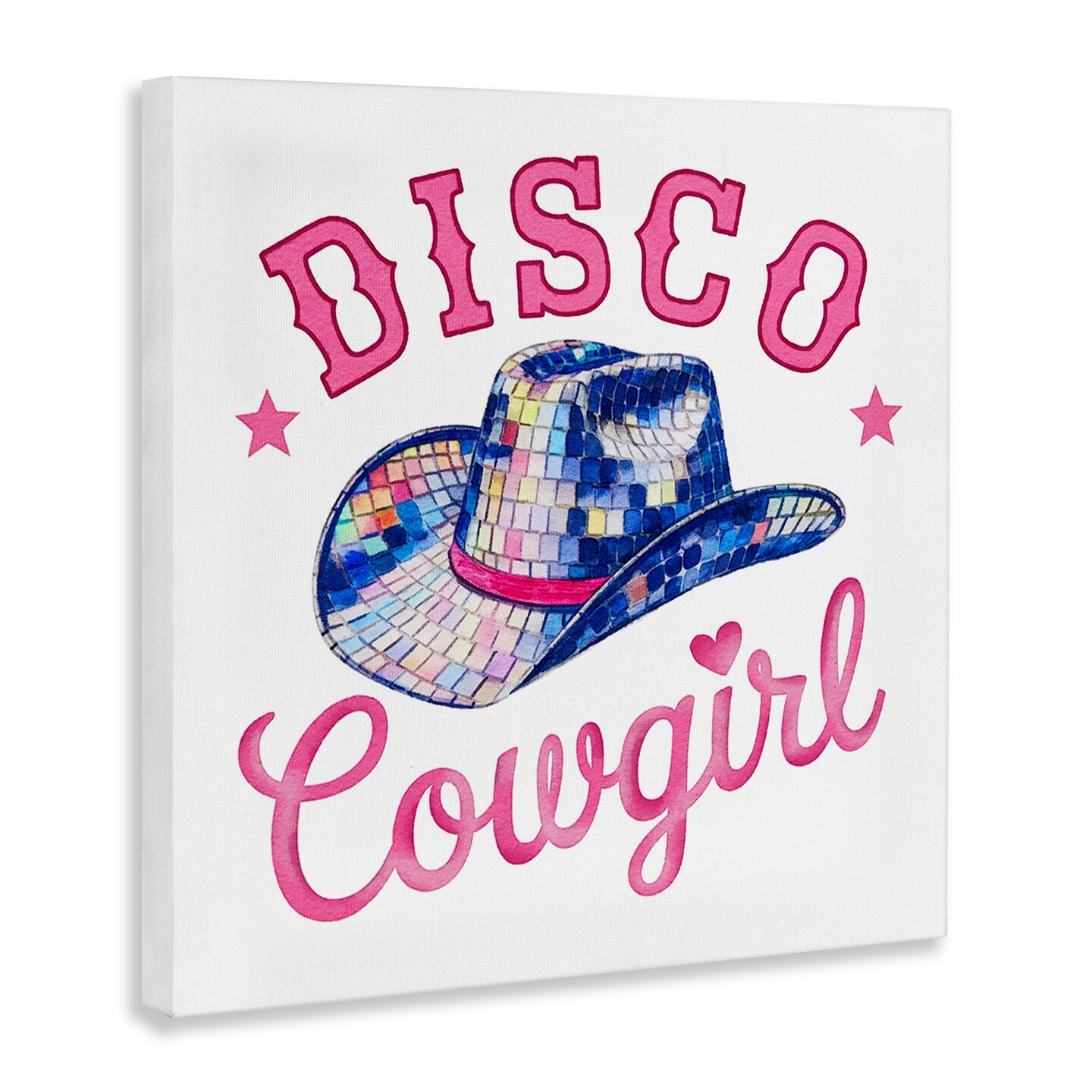 Stupell Industries Disco Cowgirl & Hat Canvas Design by Amanda Greenwood