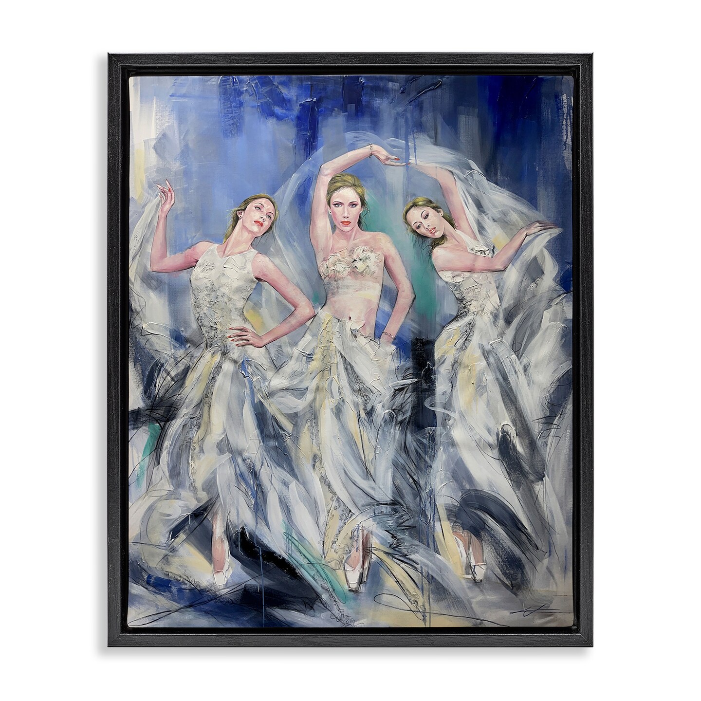 Stupell Industries Fashionable Dancer Trio Floating Frame Design by Lucille Lee