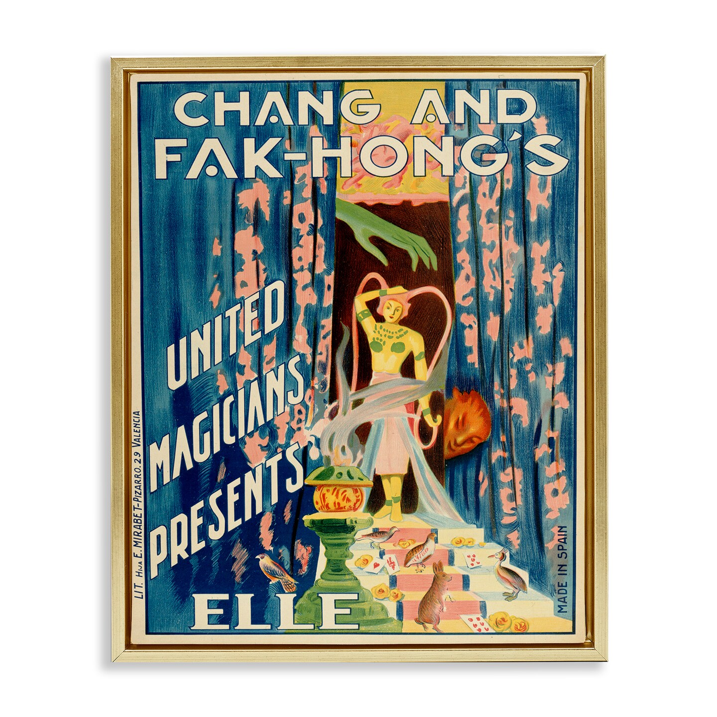 Stupell Industries Vintage Magician Show Advertisement Floating Frame Design by Marcus Jules