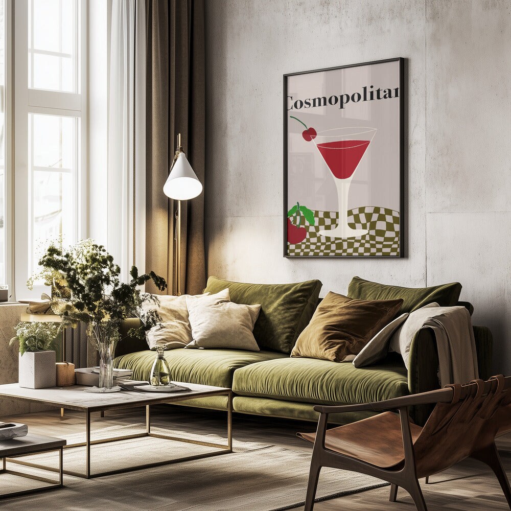 Cosmopolitan - Miho Art Studio 24x36 Black Framed Art | Home or Office Art