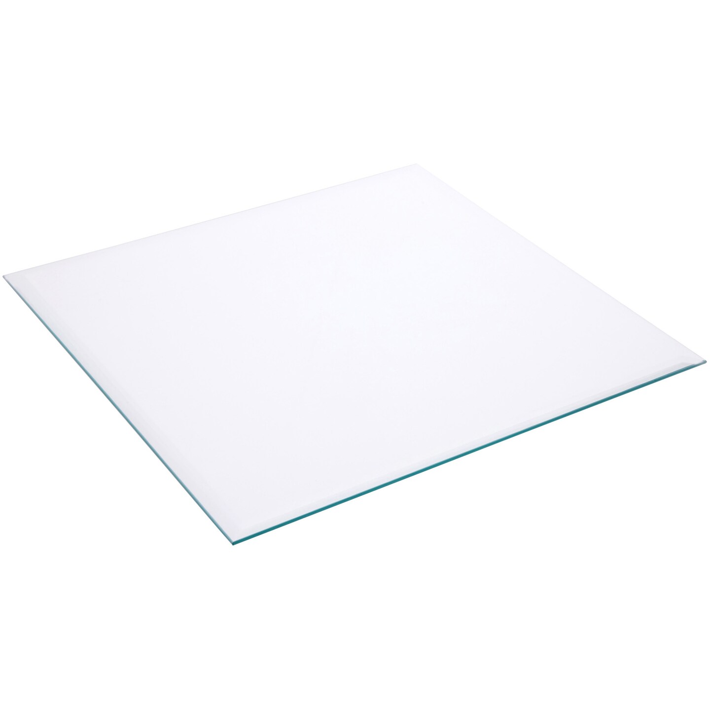 Plymor 14&#x22; Square, 5mm Thick Beveled Clear Glass