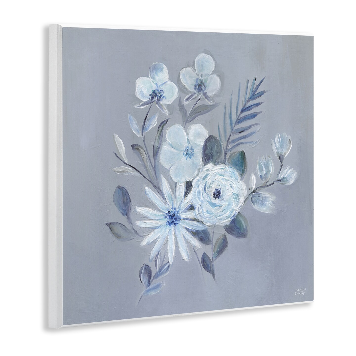 Stupell Industries Blue Toned Floral Bunch Wall Plaque Design by Marilyn Dunlap