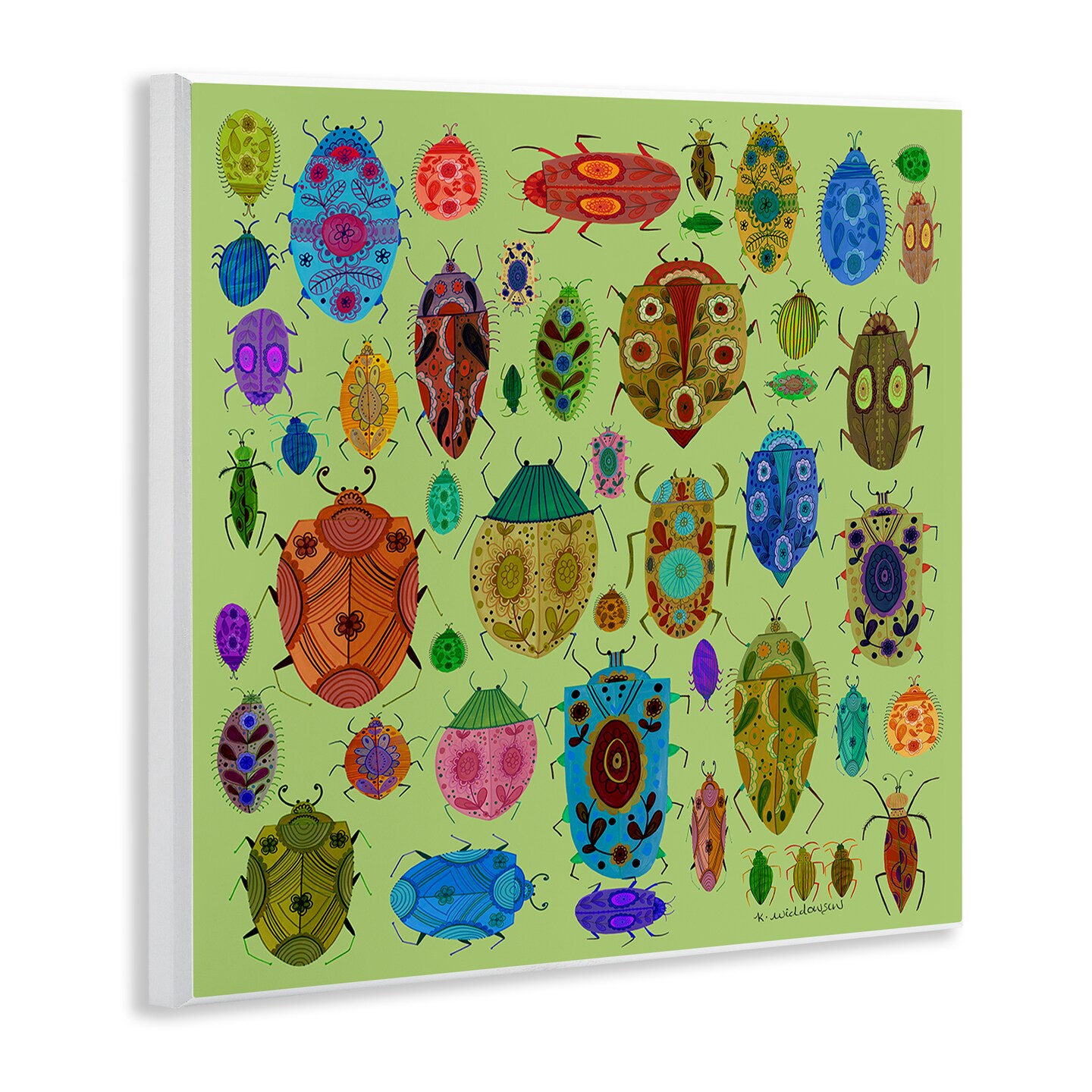 Stupell Industries Flowery Bugs & Insects Wall Plaque Design by Kay Widdowson