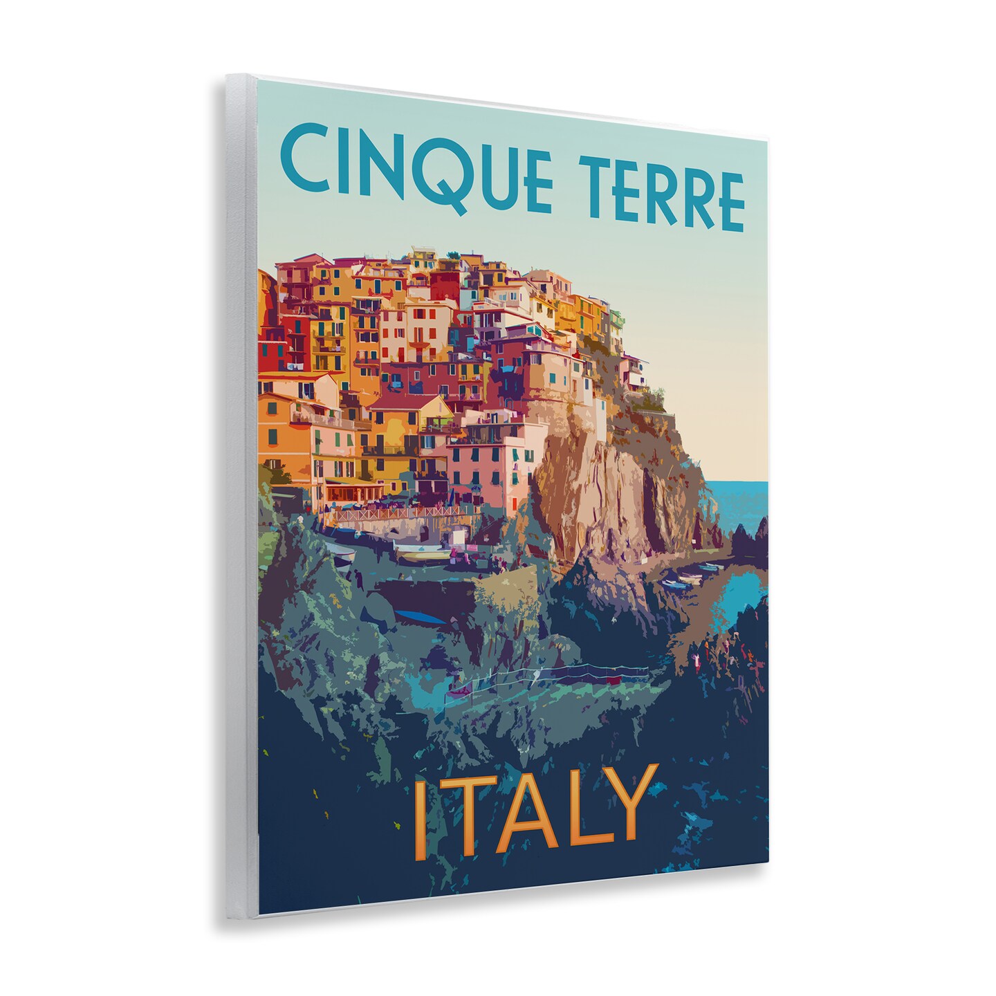 Stupell Industries Italian Coast Cityscape Wall Plaque Design by Victoria Barnes