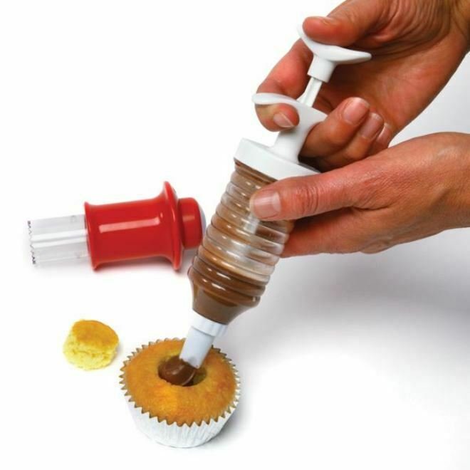 Norpro 3 Piece Cupcake Corer Set - Small and Large Corers with Cake Ejector