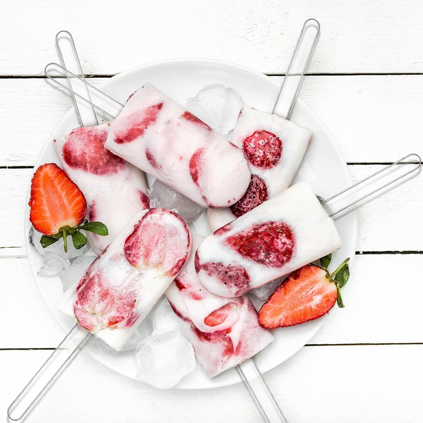 30 Pieces Acrylic Sticks Reusable Cakesicle Sticks Cake Pop Mold Mirror Ice Pop Sticks Ice Cream Cakesicle Mold for Home Cake Candy Gifts Party Craft (4.5 Inches, Transparent)