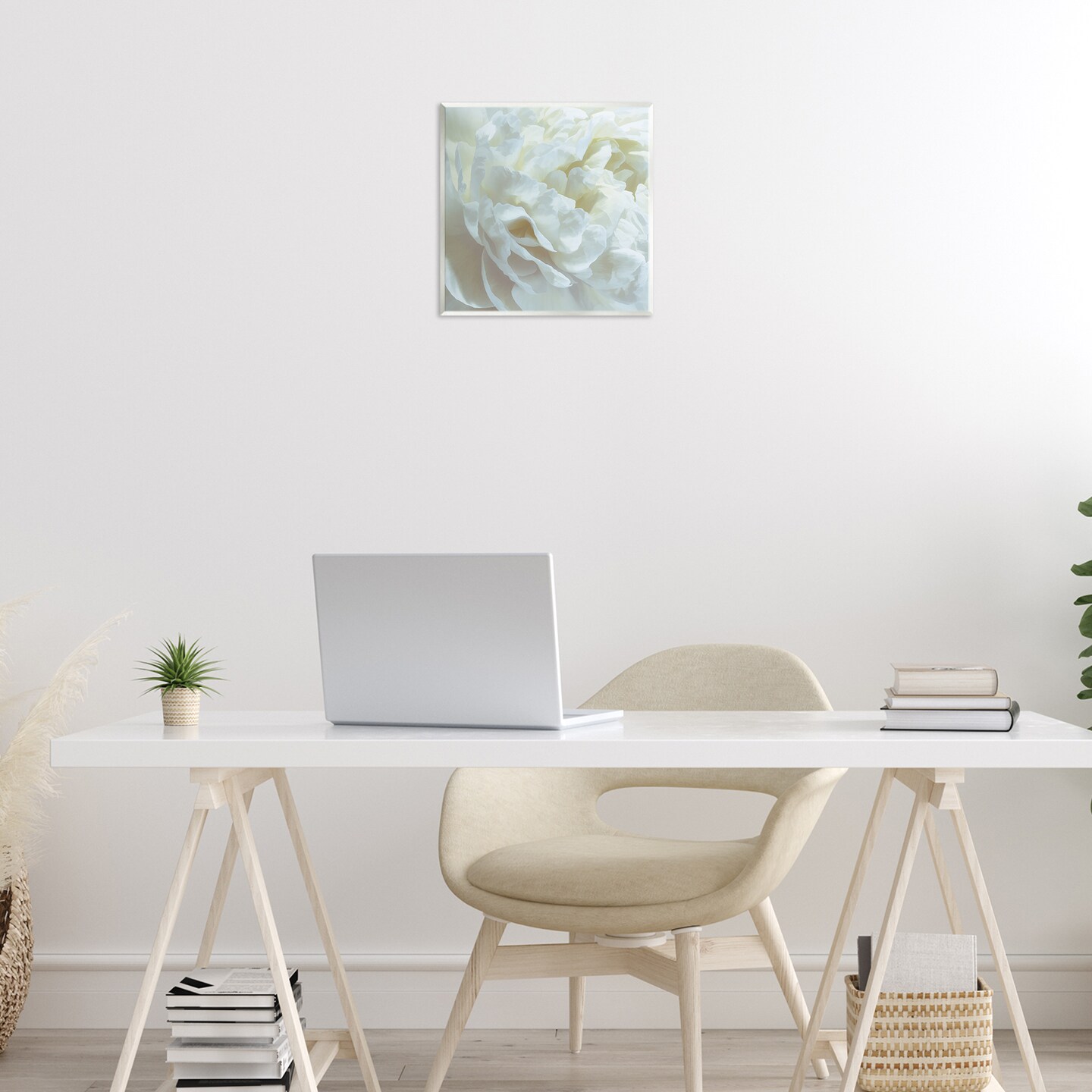 Stupell Industries Elegant White Petals Wall Plaque Design by David Pollard