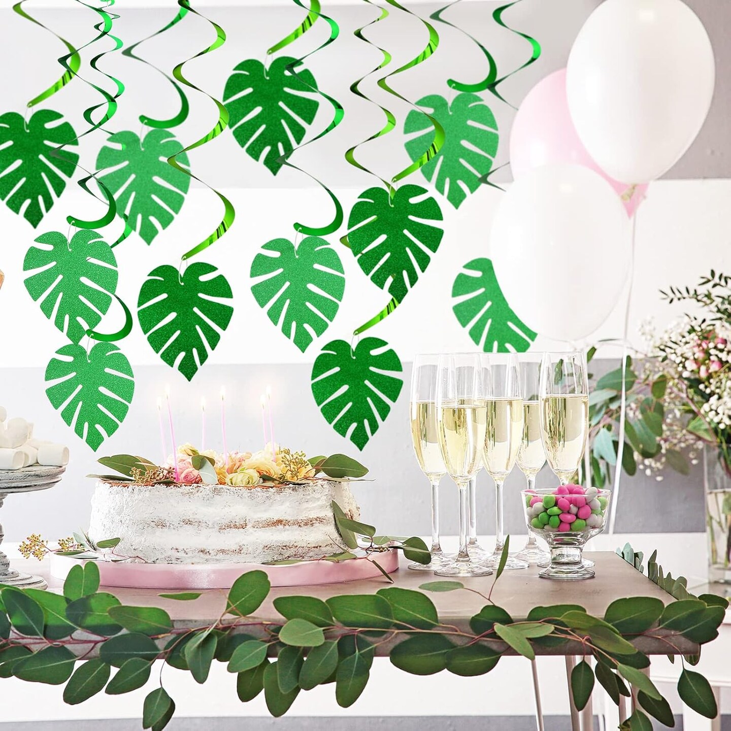 Chevrolet Replacement Parts Hawaiian Birthday Banner - Tropical Luau Party  Decor With Palm Leaves \u0026 Glitter Tropical Party Decorations, image size:1440x1440