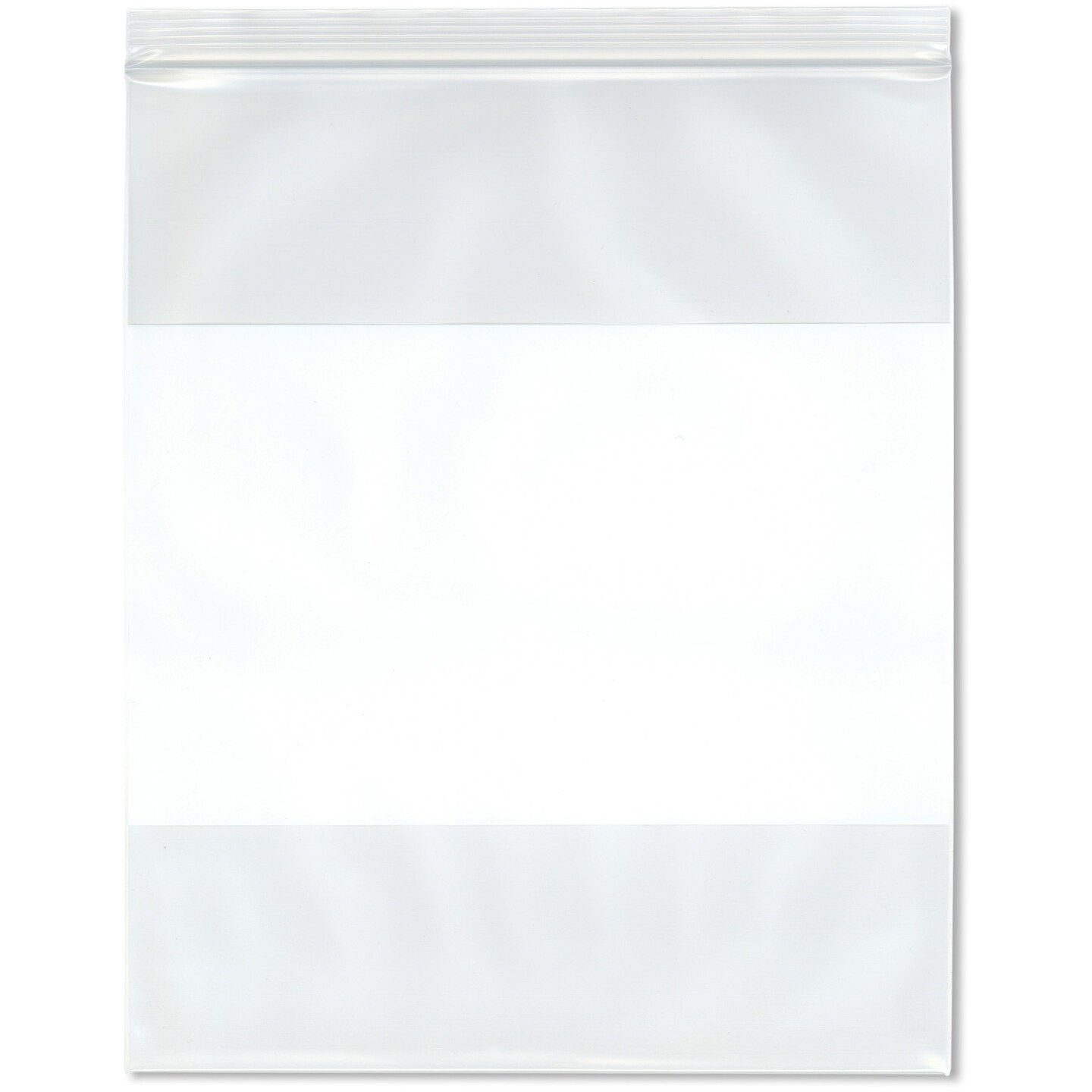Plymor 5" x 7" (Pack of 100), 6 Mil Industrial Duty White-Block Zipper Reclosable Plastic Bags
